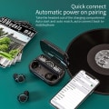 Miniatyrbild 3 av 5: In-ear hörlurar alla Samsung Android Iphone trådlösa hörlurar Svart
