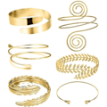 Miniatyrbilde 1 av 5: 6-delt mansjett, armbånd for overarm, justerbart sett gold