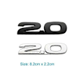 Miniatyrbild 3 av 5: 3D Metallkrom Svart Logotyp 2.0 2.5 Emblem Bil Skärm Badge Bagageutrymme Dekal För Mazda CX5 2.0 2.5 Stikcer Tillbehör Black 2.0