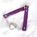 Miniatyrbild 5 av 5: Punk Goth PU Läder Choker Halsband med Hjärthänge Berlocker Choker för Kvinnor Män D