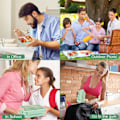 Miniatyrbilde 5 av 5: 1400ml Bento Matboks, 3 Rom, Bestikk, Oppvaskmaskinsikker, BPA-fri Matboks for Voksne og Barn