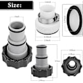 Miniatyrbillede 2 af 5: Poolslangeadapter A, Svømmebassin Slangeadapter, 38 mm og 32 mm Diameter, Pool A Adapter, Slangeadapter til Pumper Slangekobling med (2 stk)