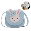 Miniatyrbillede 1 af 5: Bow Crossbody Taske, PU Skuldertaske til Børn Piger Småbørn Blå