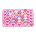 Miniatyrbilde 1 av 4: Is/Sjokolade/Geleform med 55 Hjerter - Isform Rosa