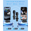 Miniatyrbillede 4 af 7: Trådløse Mikrofoner, Trådløs Lavalier Mikrofon, Plug-and-Play Bluetooth Mikrofon, Støjreduktion Automatisk Synkronisering til Optagelse, Live Streaming, TikTok