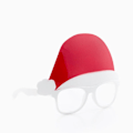 Miniatyrbilde 2 av 3: Christmas Planet Julenisse Briller og Hatt