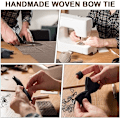 Miniatyrbild 5 av 6: Herr Bow Tie, Klassisk enfärgad förknuten Bow Tie för män, Satin Tux Bowtie, Justerbar formell nackband för fester, bröllop Navy Blue