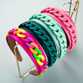 Miniatyrbild 5 av 5: Hårband för Vuxna Kvinnor Mode Macaron Hårband Bröllop Fest Frisyr Hårtillbehör Green