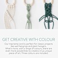 Miniatyrbillede 5 af 5: 3 farver Macrame Garn, Macrame Reb 3mm X 100m Naturlig Macrame Co