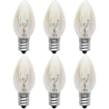 Miniatyrbillede 1 af 5: 6 Stk. Pære E12 Glødelampe 220v 10w C7 Spids Boble E12 Lille Skrue Saltlampe, Natlampe Med Pære Til Saltlampe, Glødelampe Tu