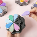 Miniatyrbilde 5 av 7: 8 Farger Petal Blekkpute for Gummistempler, Vaskbar Regnbue Stempelpute, Fargede Håndverk Blekkputer for Stempling, Kortlaging, Skrapbooking for Papir Tre Stoff 1030