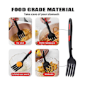 Miniatyrbillede 3 af 5: Fleksibel silikone gaffel, varmebestandig madlavningsgaffel, tåler opvaskemaskine, køkkengaffel, non-stick gaffel til blanding