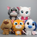 Pikkukuva 3 / 9: Alkuperäinen Talking Tom Cat ja ystävät Angela Ben Hank Ginger Tom Lelu Pehmolelu Täytetty eläin tytöille Pojat Lasten syntymäpäivälahja-28CM