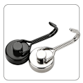 Pikkukuva 1 / 6: Magneettiset Koukut 5 kpl, Tehokkaat Magneetti Koukut 30 kg Neodyymi Koukkumagneetti Jääkaapille silver