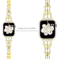 Miniatyrbild 3 av 7: Armband kompatibel med Apple Watch för kvinnor, glittrande fjäril, fashion metall bling rostfritt stål länkarmband ersättningsband Gold 38/40/41mm