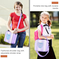 Miniatyrbilde 7 av 9: Lunsjpose Isolerende Lunsjboks for Jenter - Regnbue Tote Bag Lekkasjetett Termisk Gjenbrukbar Kjølepose Piknikpose for Kvinner Skole Kontor Utendørs Purple