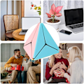 Pikkukuva 5 / 6: Pyramid Speed Cube - ABS-materiaalista valmistettu Pyraminx ilman tarroja | Kannustaa oppimaan taikakuution | Sujuva pyörivä palapeli | Visuaalisesti miellyttävä palapelilelu darts