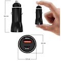 Miniatyrbild 3 av 4: Snabbladdare för bil - Phonillico® - iPhone 16/16 PLUS/16 PRO/16 PRO MAX - 18W - USB - USB-C Vit