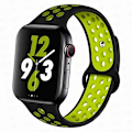 Miniatyrbild 1 av 5: Sportband för Apple Watch Band 45 mm 49 mm 44 mm 40 mm 41 mm 42 mm Silikonarmband correa iWatch Ultra 2 Series 9 8 SE 7 6 5 4 3 Svart-gul 1 S-M
