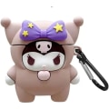 Miniatyrbilde 1 av 5: Søt Cartoon Character Airpod-etui, Anti-Fall Myk Silikon Airpod 1/2-etui, Morsomt Kawaii Fashion Cartoon 3D-etui for AirPod 1/2. (Lilla sommerfugl)
