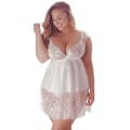 Miniatyrbillede 4 af 5: Kvinders sexet kostume Perspektiv fristelse Kort nederdel Pyjamas Hvid White 4XL