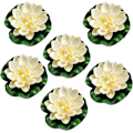 Miniatyrbild 1 av 5: 6-pack flytande blommor, lotusnäckrosor, konstgjorda näckrosor, skumdekoration, flytande näckrosor