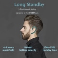 Miniatyrbilde 1 av 4: Bluetooth-hodetelefoner, smertefritt bærbart headset med mikrofon for mobiltelefon, lett, vanntett hodetelefon for bedrift/kontor/sport