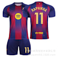 Miniatyrbillede 8 af 9: 25-26 Barcelona hjemmebane børnefodbolduniform 6 Gavi 9 Lewandowski 19 Yamal 8 Pedri trøje Barcelona sæt Størrelse 9 sokker Size 9 socks L