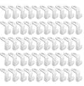 Clothes Hooks 50-pack - White Plastic - Cascade Hanging - Hanger Extension Clips - Space Saving for Wardrobe