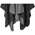 Miniatyrbild 3 av 4: Dam Reversibla Överstora Poncho Cape Varm Sjal Wrap Öppen Fram Tryckt Filt Cardigans