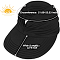 Miniatyrbillede 4 af 7: Solhatte til kvinder UV-beskyttelse Solskærm Bred Skygge Sommerhatte med hestehale Wine Red