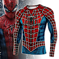 Pikkukuva 1 / 5: Spider-Man miesten T-paita, tiukka istuvuus, urheiluharjoittelu, pitkähihainen M