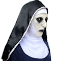 Pikkukuva 5 / 5: Kauhutar Nunna Lateksimaski w/Headscarf Valak Cosplay f?r Hallow White onesize