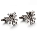 Men's Cufflinks, Silver Octopus, Punk Design, Formal Wear