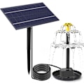 Miniatyrbillede 1 af 6: 4 W solcellefontænepumpe til fuglebad med 9 dyser, solcellefontænepumpe til havedam, pool, akvarium, fiskedam og udendørsområde