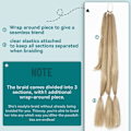 Miniatyrbilde 2 av 5: Lang flettet hestehale-forlengelse med rett hår Wrap Ponytail Extension 30 tommer blond 1 stk
