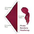 Pikkukuva 4 / 4: Pirattiasu-tarvikepaket Retro Durag Pitkähäntäinen Pirattikorkki Iso Vyö Keskiaikainen Renessanssi Teema Cosplay Pukeutuminen Halloween-juhliin BY Tummanruskea Dark Brown