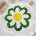 Miniatyrbilde 1 av 4: Blomma badmatte, uregelmessig matte, søte rosa badrumsmatte, mikrofiber badmatte, maskinvaskbar myk absorberende, 23,6x23,6 tommer