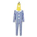 Pikkukuva 3 / 5: Aikuisten Banaanit pyjamassa -asu Sininen Valkoinen Raidallinen Paita Housut Banaanipäällä Miehet Naiset Juhla-asu Halloween Paras Valinta Sininen Valkoinen Sininen valkoinen Blue white Blue white S
