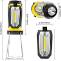 Miniatyrbild 5 av 5: Bärbar LED 6-läges superljus USB 1000 LM hopfällbar för vandring, camping, fiske, nödsituationer och fel