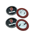 Pikkukuva 1 / 5: 2 kpl hiilikuituinen auton etu- ja takalogon koriste Saabille 68mm