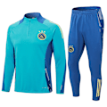 Miniatyrbilde 1 av 2: 2425 Nye Spania Portugal Brasil Voksen Langermet Fotballtrening Uniform Sett Ajax/lys blå Ajax/light blue M