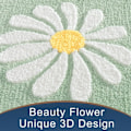 Miniatyrbillede 2 af 5: Salviegrøn bademåtte Daisy Sød bademåtte Dekorativ hvid blomstermåtte Skridsikker brusebad Mikrofiber bademåtte Superabsorberende 16\" x 24\"