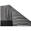 Pikkukuva 4 / 5: famibay Set med 4 halkfria vävda bambu PVC bordstabletter 30x45 cm (svart och grå)
