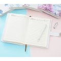 Miniatyrbillede 4 af 5: A5 Kreativ Adgangskode Journal med Lås, PU-Læder Dagbog med Kombinationslås Adgangskode Dagbog til Notesbog Låsningstidsskrift (Stil 1) SQBB