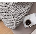 Miniatyrbillede 4 af 4: Chunky Knit Chenille-garn til håndstrikkede tæpper, superblødt, stort jumbogarn, rødt Red