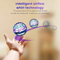 Miniatyrbilde 3 av 5: Flygende ballleker, 360 roterende svevende kuleleke Innebygd LED Mini Orb Drone Flygende (blå) (FMY)