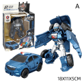 Miniatyrbilde 1 av 5: 5 i 1 Transformer leker Oppgraderingsversjon Actionfigur Robot Blå A