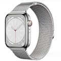 Miniatyrbilde 1 av 7: Milanese Loop-rem for Apple Watch-band 44mm 40mm 45mm 49mm 41mm 38mm 42mm 44mm Armbånd iWatch Series 9 3 6 5 SE 7 8 Ultra 2 Starlight - Sølv 38mm/40mm/41mm silver