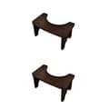 Bamboo Toilet Stool, Half Height, Non-slip, for Elderly, Potty, Squatting Position Nut-brown 2PCS Nut-brown 2PCS